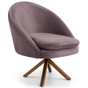 Poltrona Rafa B305 Veludo Rosê Domi