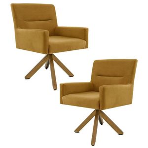 Kit 2 Poltronas Angel B260 Veludo Mostarda Domi