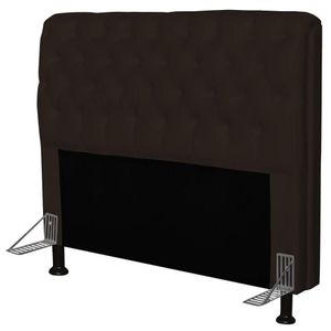 Cabeceira Paris Box Casal 140Cm Paris Corino Marrom