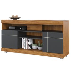 Rack Bancada Para Tv Até 55" 136cm Milano/preto Fosco