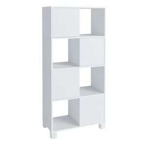 Estante Home 4 Portas 4 Nichos Mobile Wally Branco - Artany