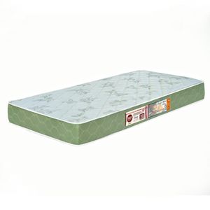 Colchão Solteiro Espuma D33 88x188x25cm Branco/Verde