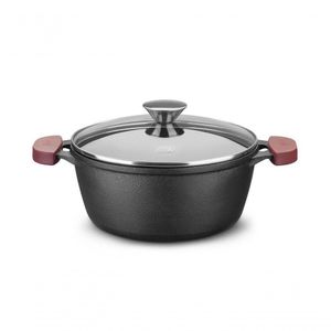 Caçarola De Ferro Com Tampa De Vidro Forno/fogão 30cm Mta 8376
