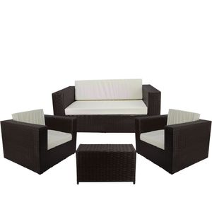 Conjunto De Poltronas E Mesa Branco Gelo Tabaco Classe A