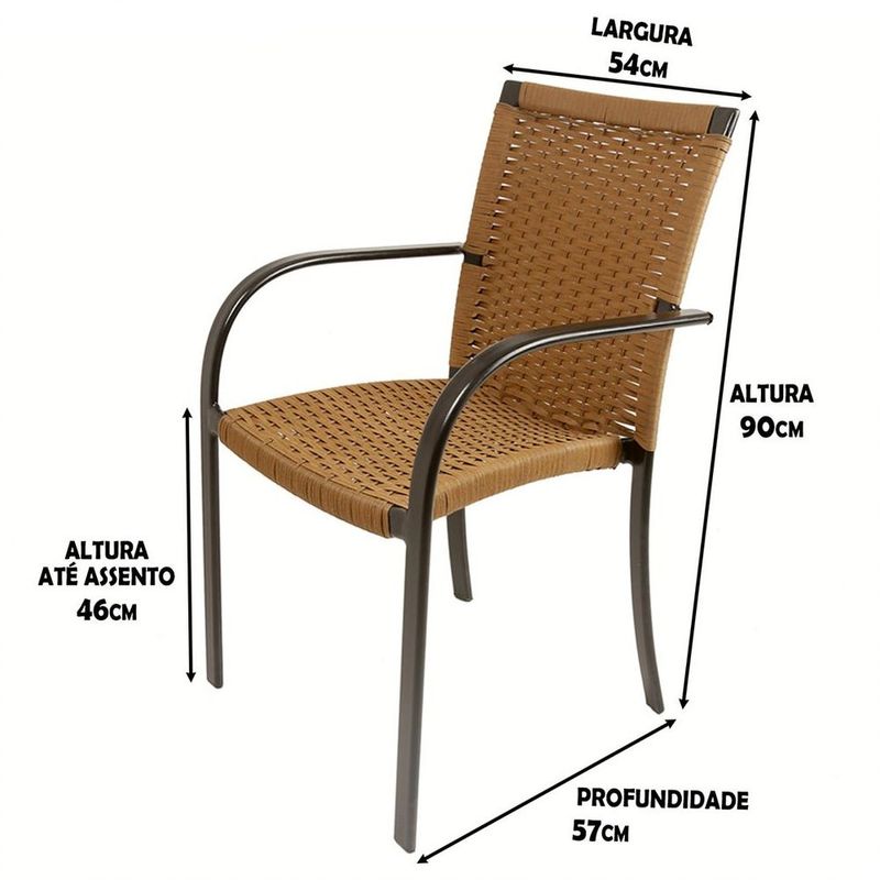 JOGO 2 CADEIRAS ANGRA PARA VARANDA/SACADA s/ mesa