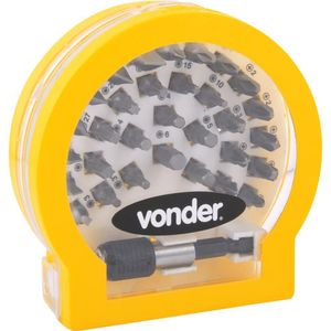 Jogo Bits Ponteiras Vonder Com 32 Peças Encaixe 1/4