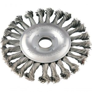 Escova Circular Torcida 6X1/2 Furo 7/8 Aço Carbono Polido