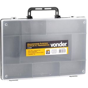 Organizador Plástico 325X220X50Mm 8 Divisões Fixas Vd8020 -
