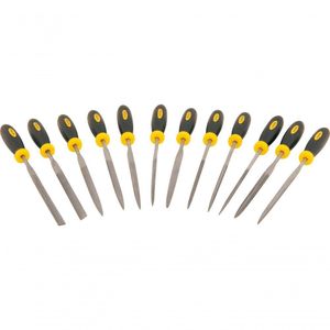 Jogo Lima Agulha 150mm Cabo Plástico Com 12 Peças - Vonder