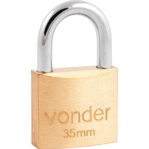 Cadeado Latão 35Mm Haste Normal - Vonder