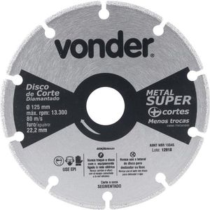 Disco Corte Diamantado 125Mm Metal Super