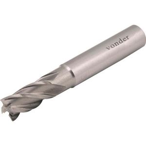 Fresa Topo Aço Rápido 10,00Mm 4 Cortes Reto Haste 10Mm Din 8