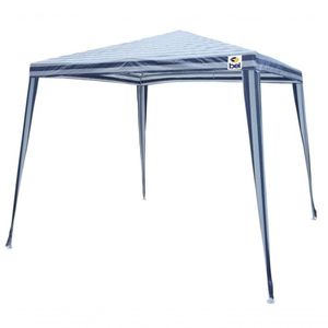Tenda Gazebo 3 X 3 Poli Listrado Azul/Branco Bel Lazer