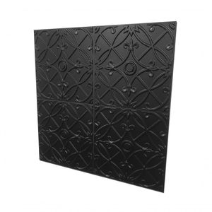 36 Placas 3d Pvc Revestimento Preto Vitoriana 9m² Emily