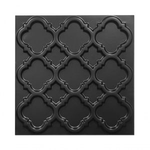 44 Placas 3d Pvc Revestimento Preto Vitoriana 11m² Elinor