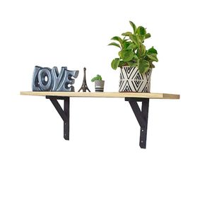 Prateleira Com Mão Francesa Chapecó 27a X 90l X 19p Em Pinus Natural E Preto