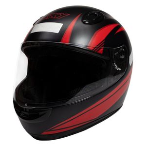 Capacete Sky Apolo Preto Fosco, Transf Vermelho 56