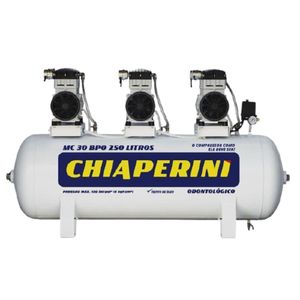 Compressor Chiaperini Mc 30 Bpo 250 Litros 6 Cv Monofásico Isento De óleo