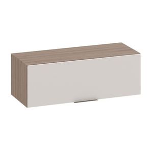 Armário Aéreo Geladeira 80cm 1 Porta Basculante Etna Carvalho Oak/off White