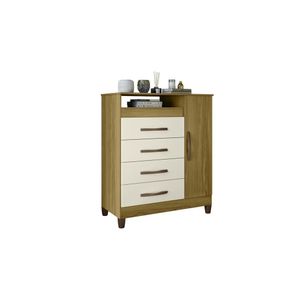 Cômoda 2 Portas 4 Gavetas Turquesa
