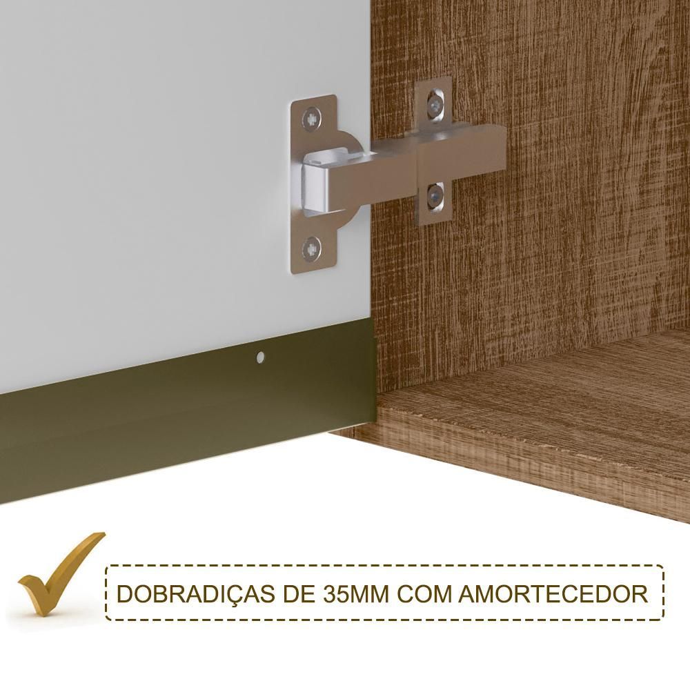 Cozinha Modulada 11 PÇs MDF Kali Carv/Chmb Nicioli