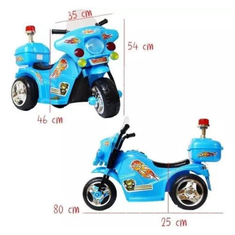 Triciclo Mini Moto Elétrica Infantil Cor Azul Som e Farol com Luz -  Importway