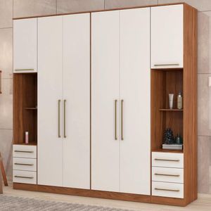 Guarda Roupa Modulado 4 Peças Composição 4 Amendola Branco D