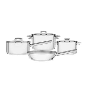 Jogo De Panela Tramontina Brava 4 Peças Aço Inox 65400/020 Inox