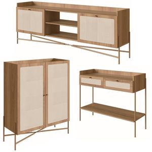 Conjunto P/ Sala 3Peças Palhinha Linha Oslo Hanover Artesano