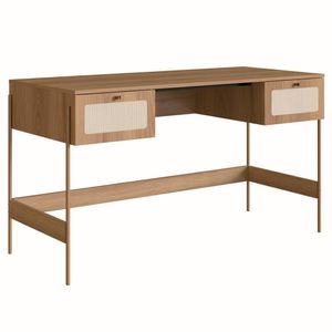 Escrivaninha 2 Gavetas Palhinha Linha Oslo Hanover Artesano