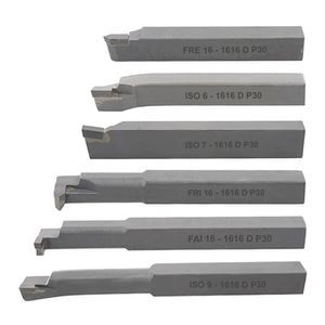 Kit Ferramenta Soldada Para Torno Med. 16mm Direita - 6 Pçs