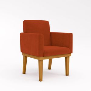 Cadeira Escritório Recepção Poltrona Reforçada terracota