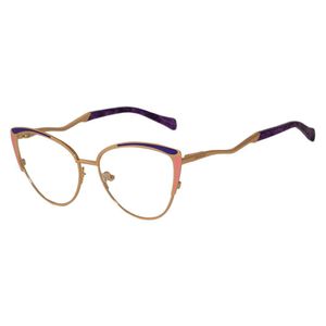 Óculos Armações Feminino Para Grau Metal Chic Lilas Rosa