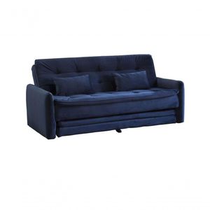 Sofá Cama Reclinável Com Cama Auxiliar Azul Marinho