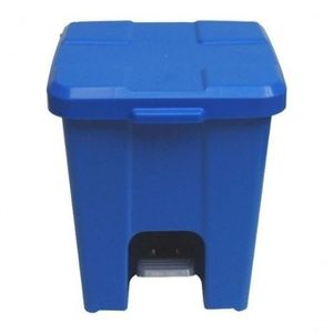 Cesto Lixeira Quadrada Plastica Com Pedal 25L Preto