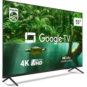 Smart Tv 55 Philips 55pug7408 4k Google Tv Preto Bivolt