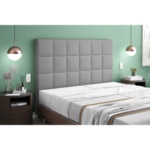 Painel De Cama Box Estofada Casal Nairobi Plus Chumbo - Simbal