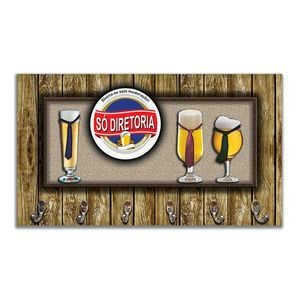 Cabideiro De Parede Porta Chaves Toalhas Cerveja Bar
