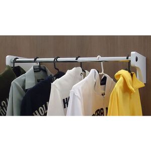 Cabideiro Parede 80Cm Arara Camiseiro Calceiro Branco Laca