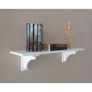 Prateleira Decorativa Suporte para Livros Branco Laca