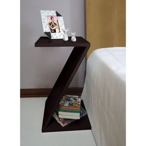 Mesa Z Lateral de Apoio ou Mesa de Cabeceira Preto Laca