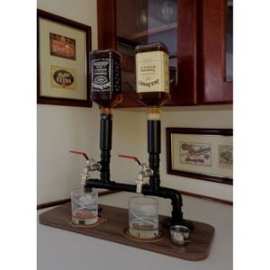 Dispenser Dosador Bebidas Whisky Bar Adega Estilo Industrial Preto Laca