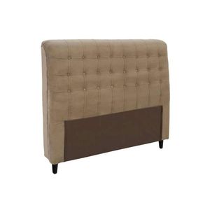 Cabeceira Cama Box Estofada King King Dama Plus Suede Bege - Simbal