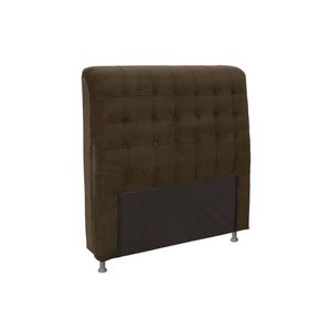 Cabeceira Cama Box Estofada Solteiro Solteiro Dama Plus Suede Marrom Chocolate - Simbal