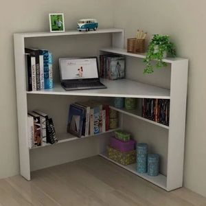 Biblioteca Organizadora 100% Mdf Sala Livros Mesa Escritório