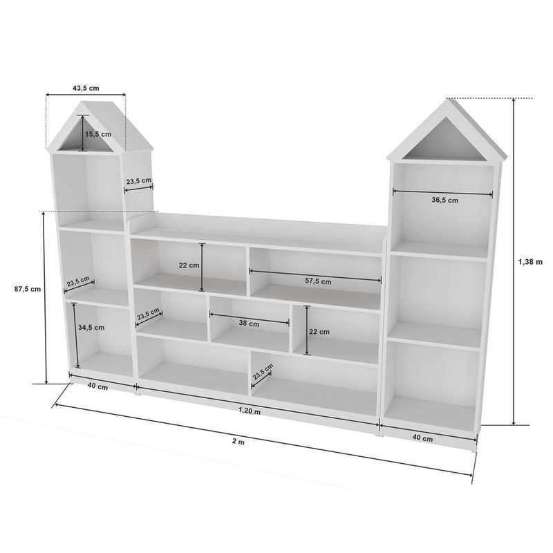 Estante Organizadora Para Escritório 2 gavetas 100% MDF - WoodCore