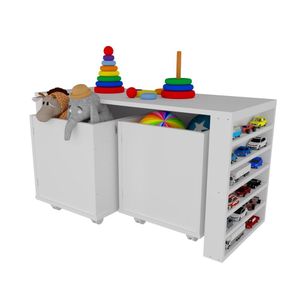 Rack Com Baús E Porta Carrinhos Duplo Enoque 100% Mdf