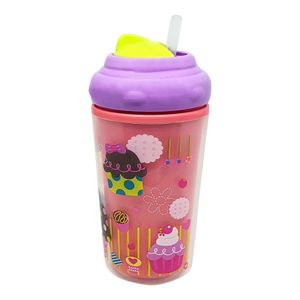 Copo Térmico Com Canudo De Silicone Cool Rosa