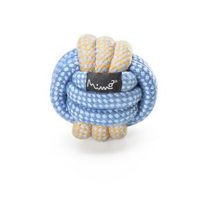 Brinquedo Para Cães Bolinha De Corda Azul - M - Pp102 Preto