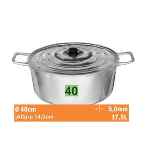 Cacarola Aluminio Batido Nr 40 Aluminio Jalice 1-01-40